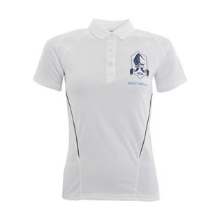 Cleeve School Fitted Sky Hse PE Polo-WHNA