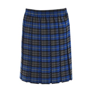 Monkhouse Jnr BoxPleat Blue Tartan Skirt-BL