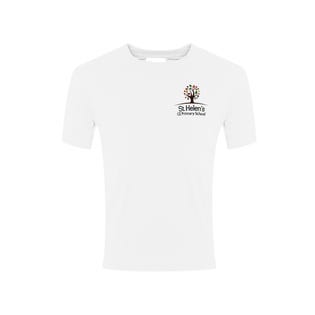 St Helens White House PE T Shirt-WH