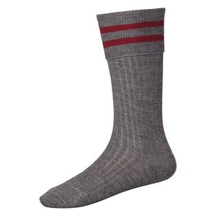 Magicfit Trimmed Grey/Maroon Short Socks-GYMA